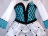 Irish Dancing Dress - Aqua Black White Dress - Front
