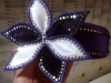 Irish Dancing Dress - Purple Black White Dress - Headpiece